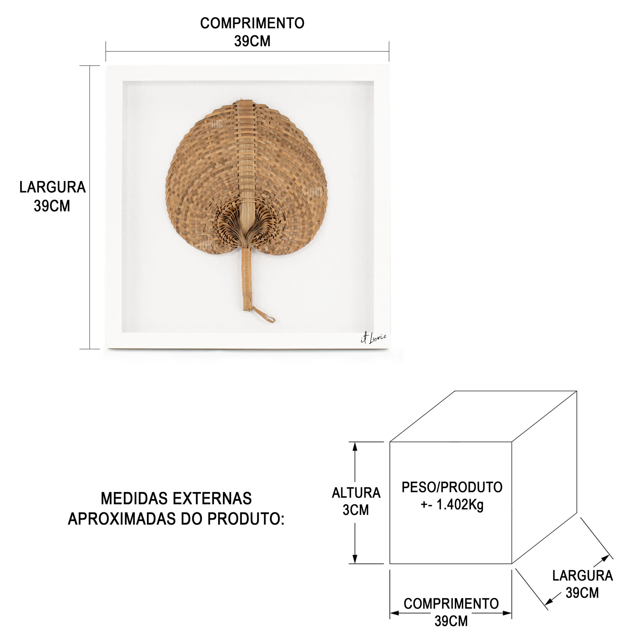 Quadro Leque Tropica -P - MEDIDAS 01