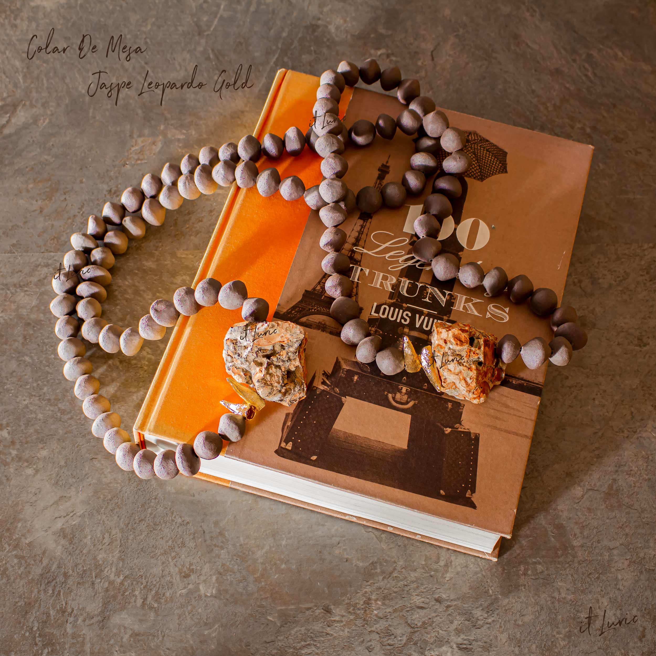 COLAR DE MESA JASPE LEOPARDO GOLD (7)