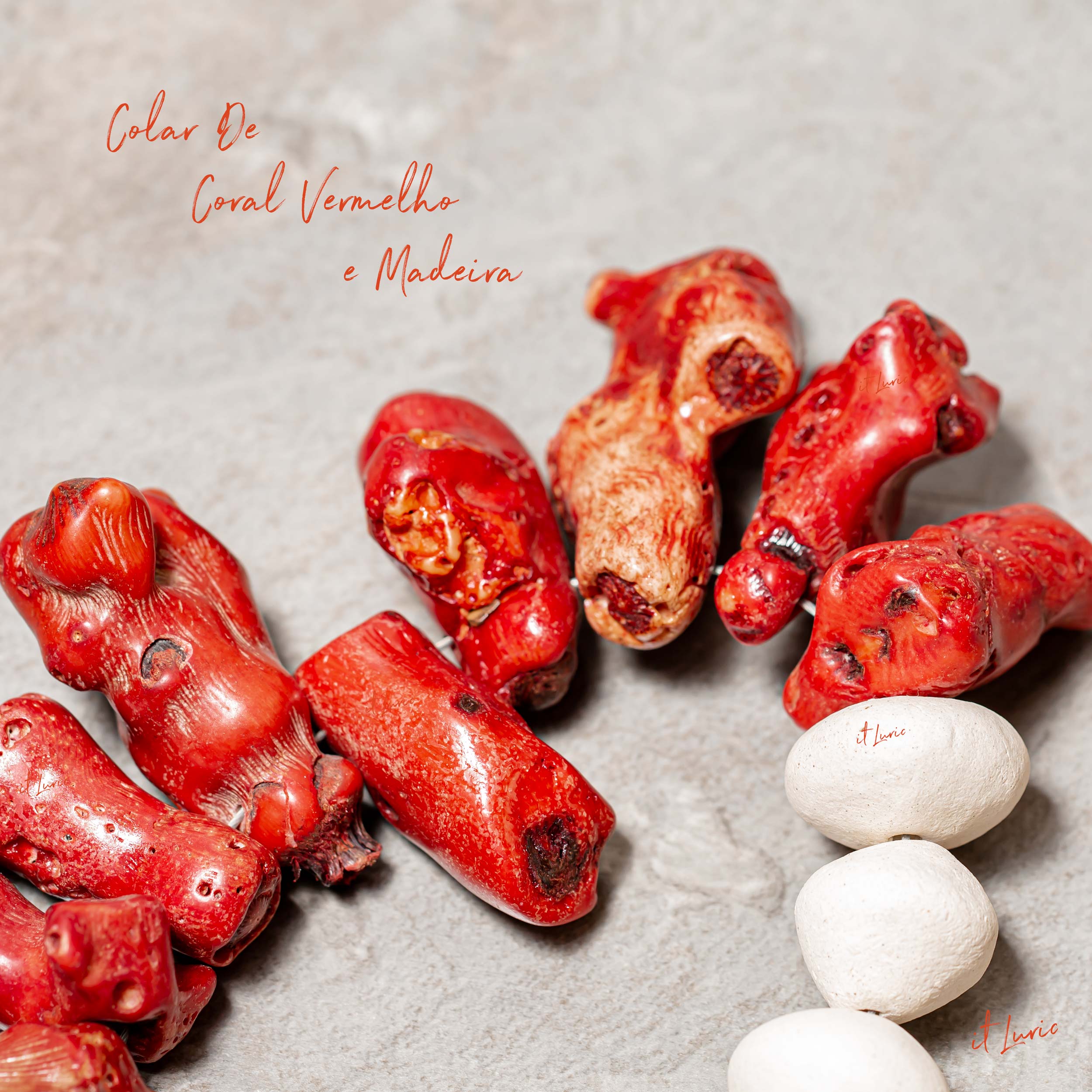 COLAR DE CORAL VERMELHO E MADEIRA (3)