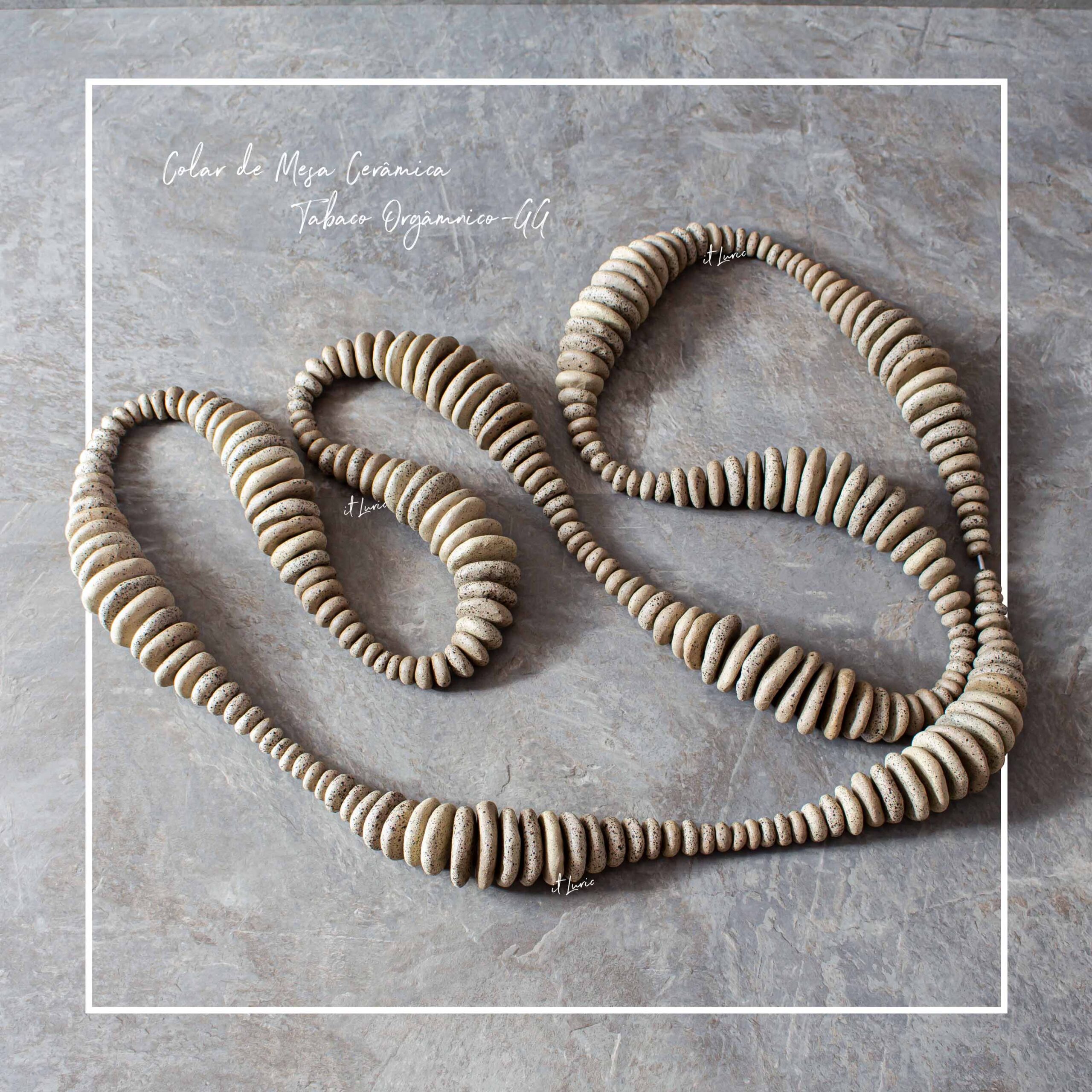 Colar de Mesa Cerâmica Tabaco Orgânico -GG 1 COLAR DE MESA CERÂMICA TABACO ORGÂNICO -GG