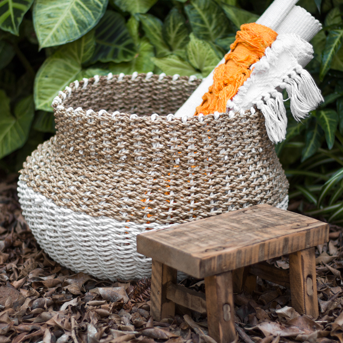 Cesto de Taboa Natural Naiory - PRODUÇÃO