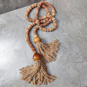 Escultura em Terracota Nerikomi com Cabaças e Tassel de Pluma de Seda Tanio