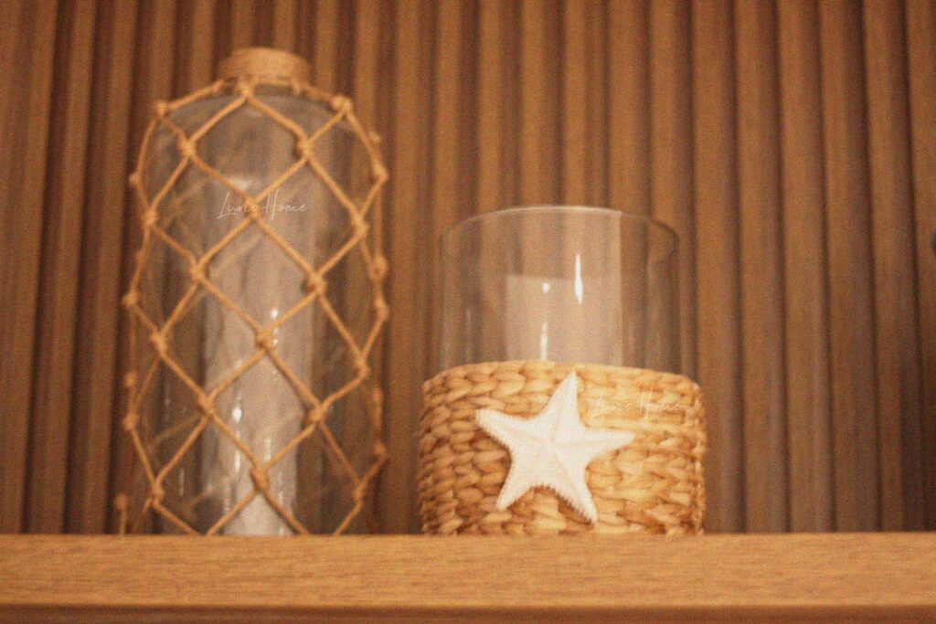Fibra de Taboa na Decoração 4 Cachepô de Velas em Taboa