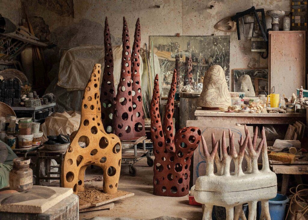 Cerâmica artesanal na decoração 8 Peças em Cerâmica